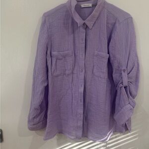 Women’s Purple Button-Up Shirt
